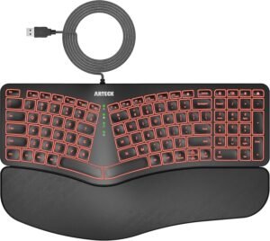 Arteck Ergonomic USB Wired Keyboard